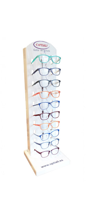 Expositor de gafas de lectura de 10 unidades