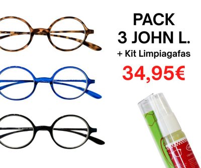 PACK 3 JOHN L. + KIT LIMPIAGAFAS